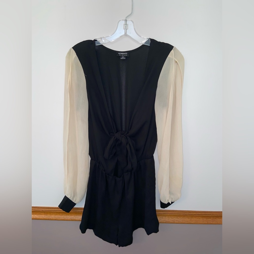 Black and cream romper, size S